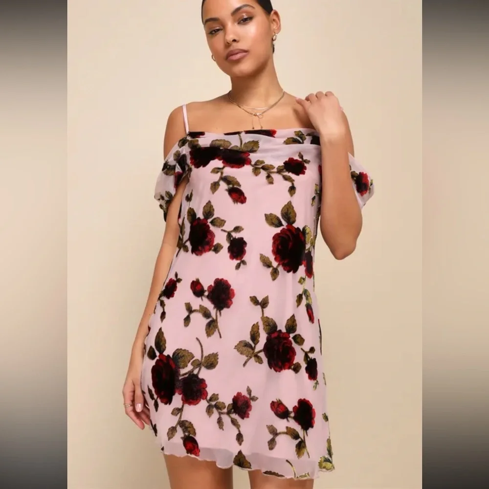 Floral Off-Shoulder Dress - Picture 3 of 5